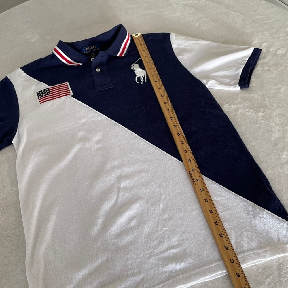 18-20 Polo Ralph Lauren Navy and White Polo Shirt BIG PONY. - Picture 10 of 14
